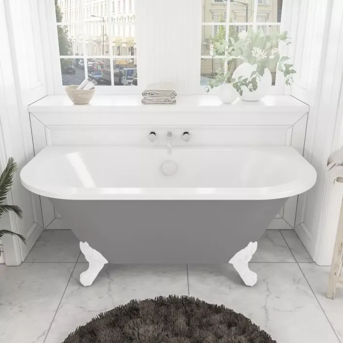 Eastbrook Mortlake 1500 x 740 x 610mm (435mm Depth) Freestanding Bath - Grey
