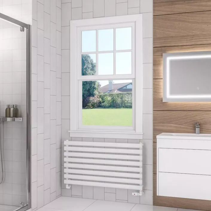 Eastbrook Tunstall 560 x 1000 Towel Rail Matt White