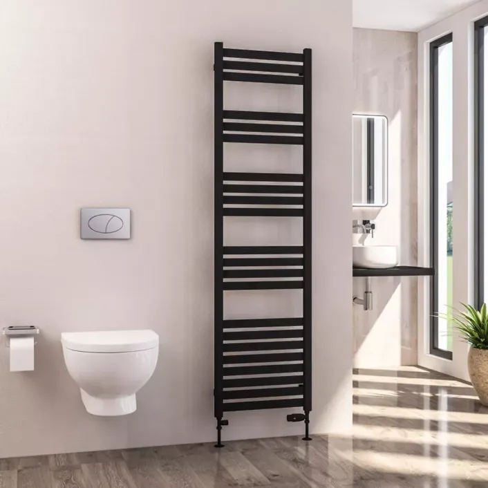 Eastbrook Defford 1800 x 500mm Towel Rail Matt Black