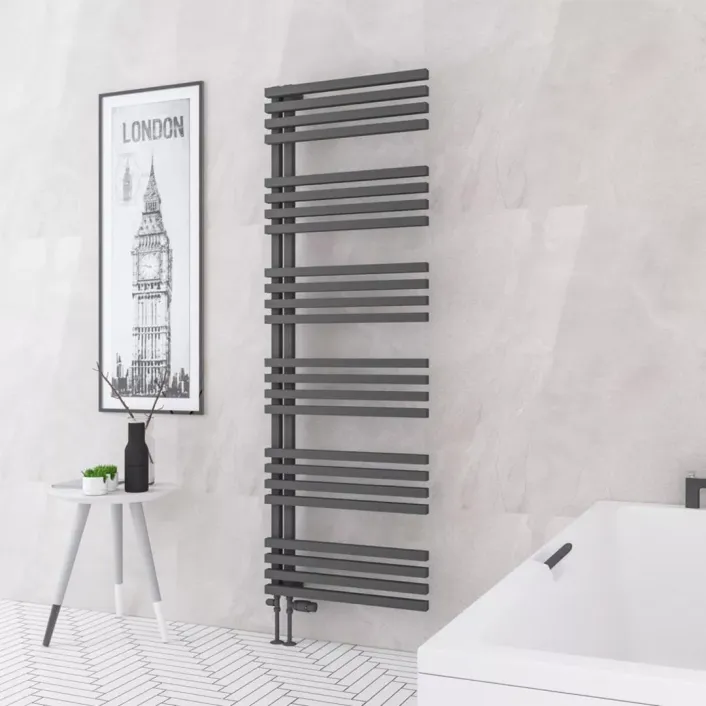 Eastbrook Reinbach 1800 x 600mm Towel Rail Matt Anthracite