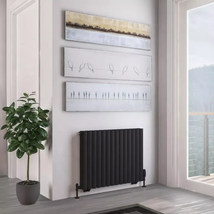 Eastbrook Tunstall Double 600 x 825 Radiator Matt Black