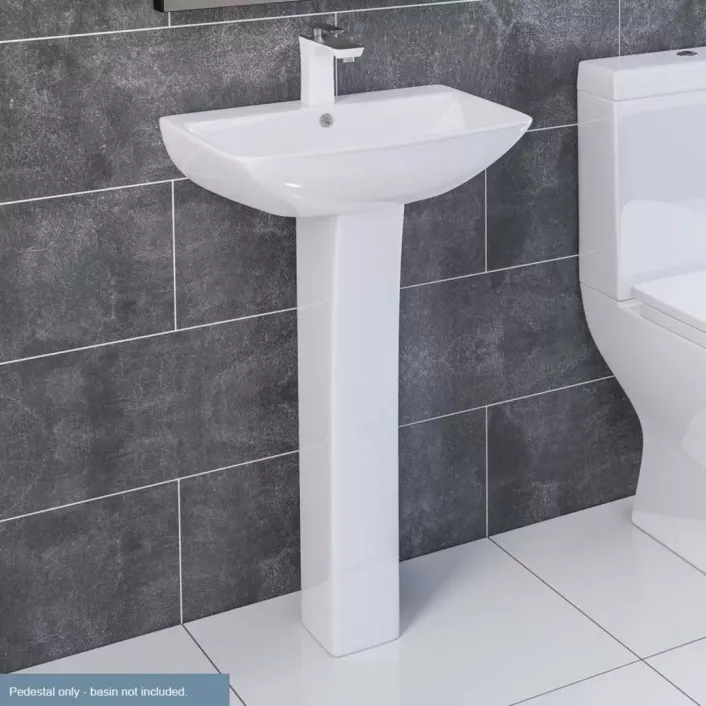 Eastbrook Wingrave II 740mm Full Pedestal - White