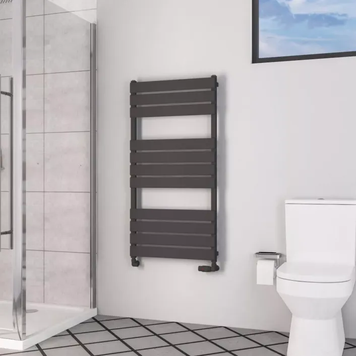 Eastbrook Deddington 1200 x 600 Towel Rail Matt Anthracite