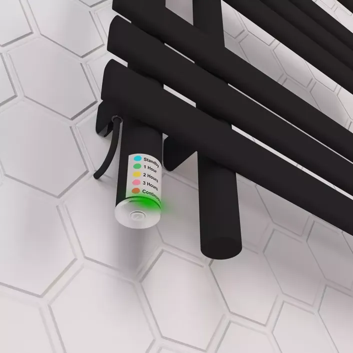 Eastbrook Loddon Dry Element Towel Rail 800 x 600 Matt Black