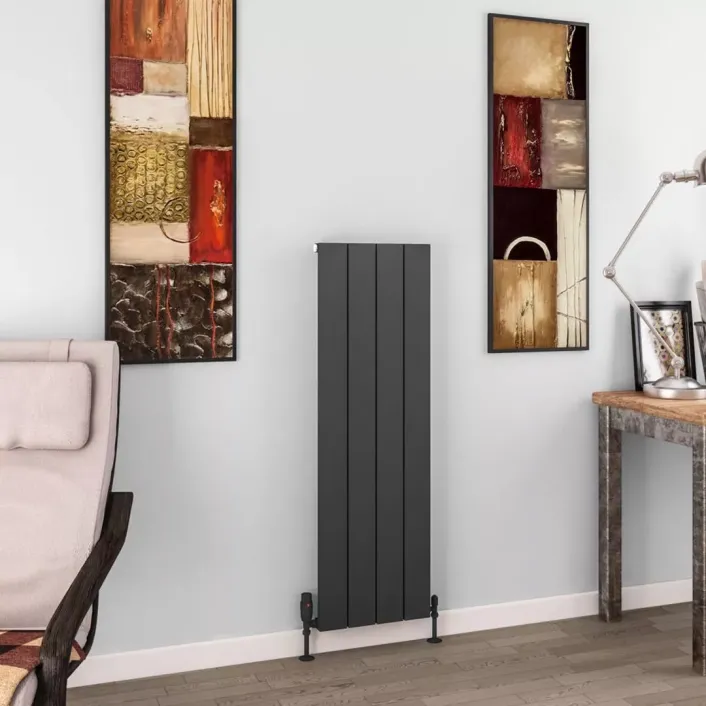 Eastbrook Charlton 1200 x 375 Aluminium Radiator Matt Anthracite