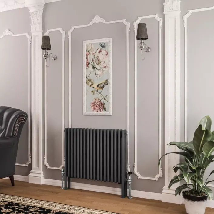 Eastbrook Imperia 3 Column Radiator 600 x 830mm Matt Anthracite