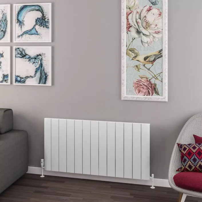 Eastbrook Withington 600 x 1230 Aluminium Radiator Matt White