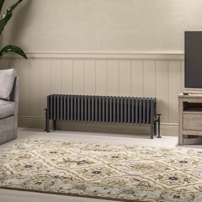 Eastbrook Imperia 6 Column Radiator 300 x 1370mm Matt Anthracite