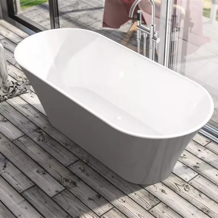 Eastbrook Charlton 1650 x 740 x 565mm Freestanding Bath Inc Waste - Grey
