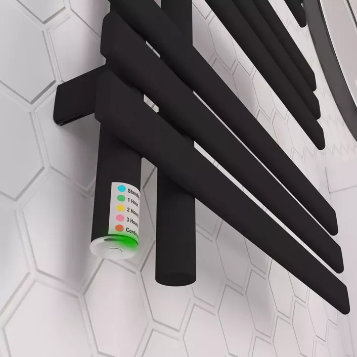 Eastbrook Loddon Dry Element Towel Rail 800 x 600 Matt Black