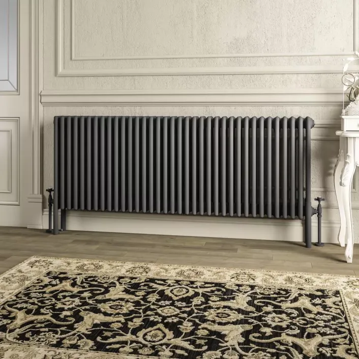 Eastbrook Imperia 4 Column Radiator 600 x 1640mm Matt Anthracite
