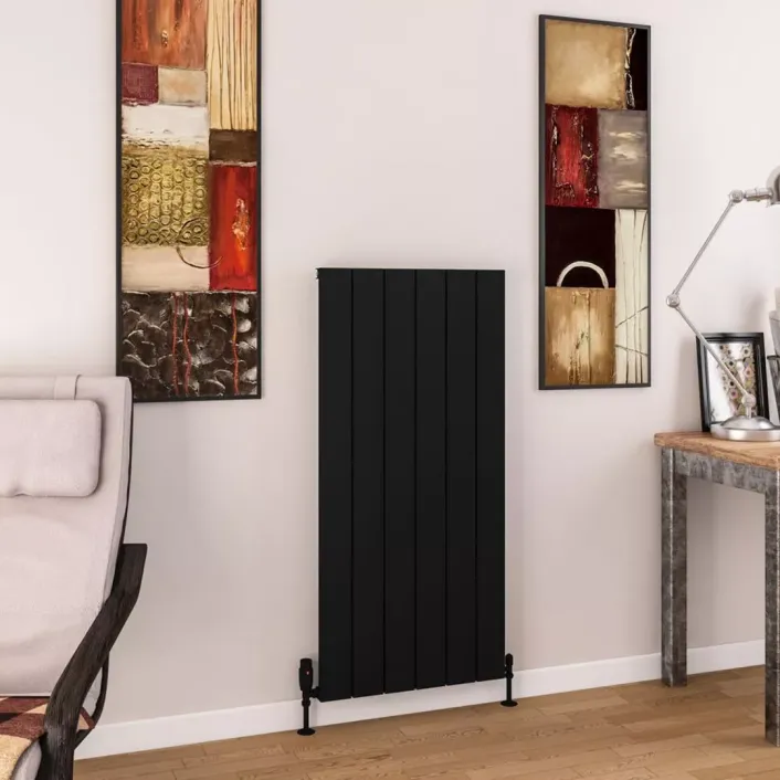 Eastbrook Charlton 1200 x 565 Aluminium Radiator Matt Black