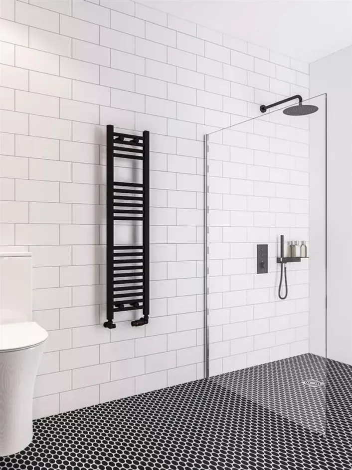 Eastbrook Wingrave 1200 x 300 Straight Multirail Matt Black