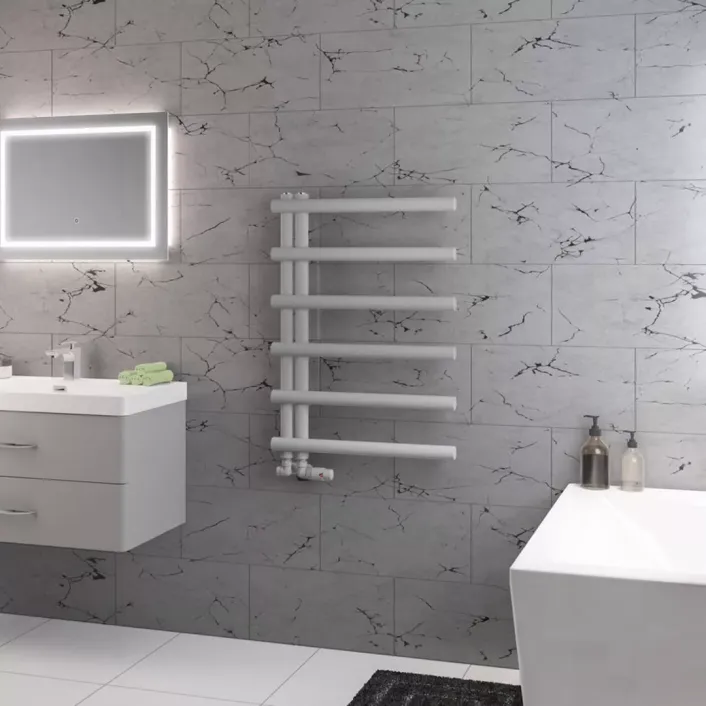 Eastbrook Marlow E-Style 850 x 600 Towel Rail Matt Grey
