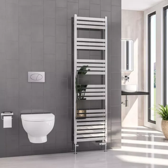 Eastbrook Defford 1800 x 500mm Towel Rail Chrome