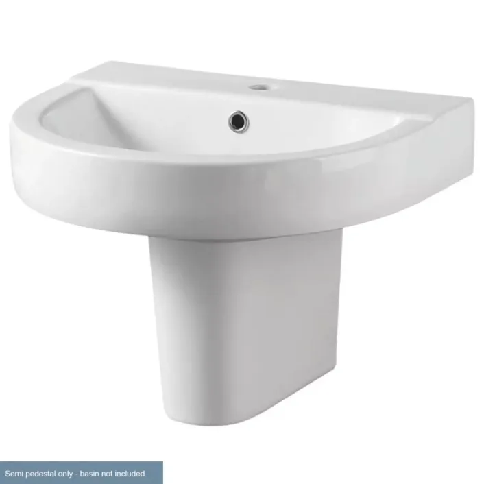 Eastbrook Kenley Semi Pedestal with Fixings - White