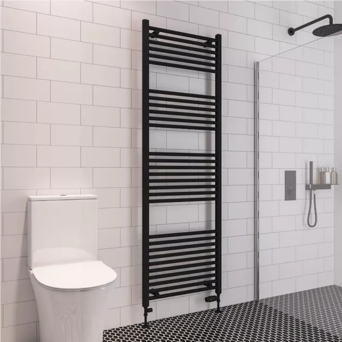 Eastbrook Wingrave 1800 x 600 Straight Multirail Matt Black