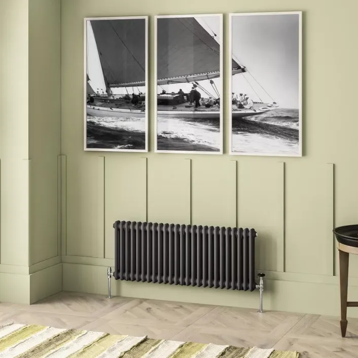 Eastbrook Imperia 2 Column Radiator 450 x 1145mm Matt Anthracite