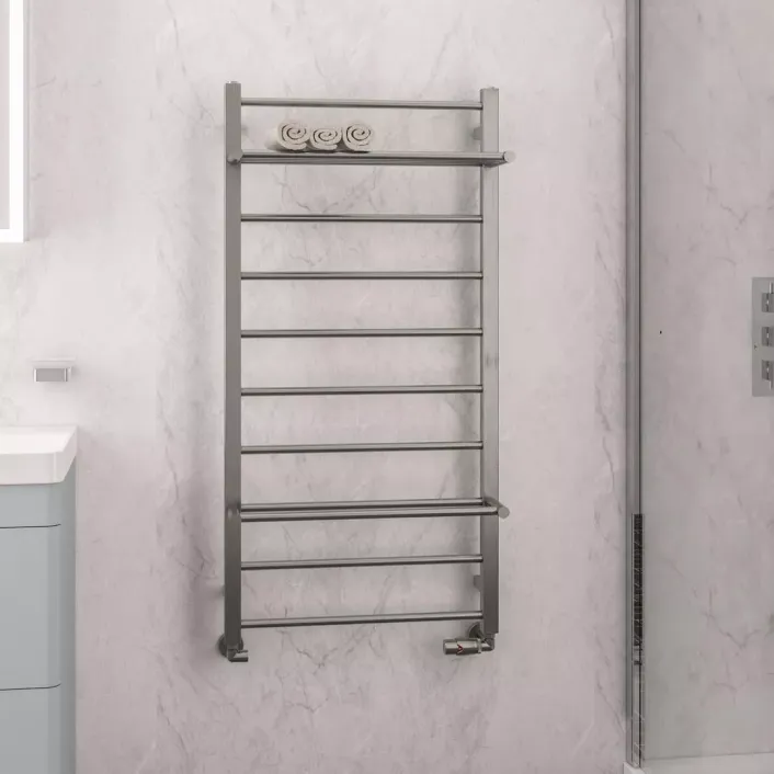 Eastbrook Velino Stainless Steel Towel Rail 1200 x 600 Brushed