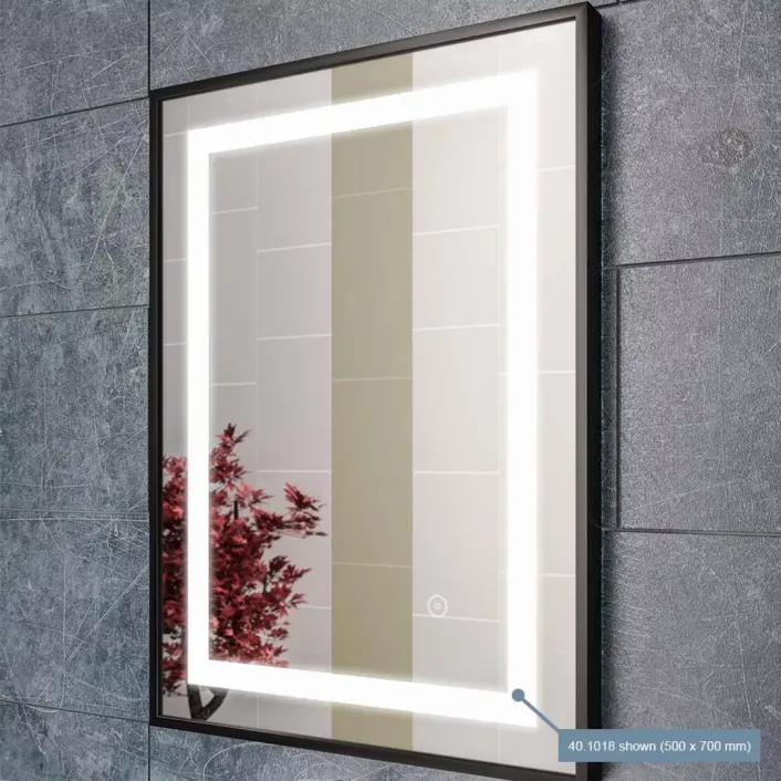 Eastbrook Varano 600x800mm LED Mirror Black Frame
