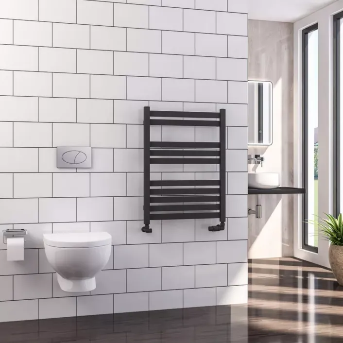 Eastbrook Defford 800 x 600mm Towel Rail Matt Anthracite