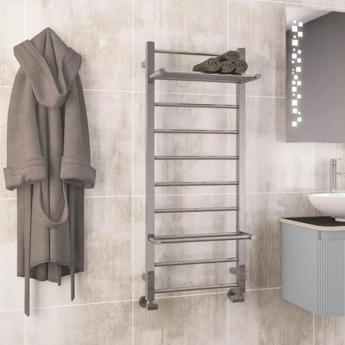 Eastbrook Velino Stainless Steel Towel Rail 1200 x 500 Mirror Polished