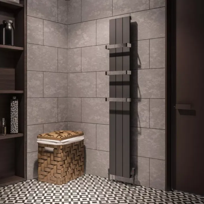 Eastbrook Rosano 1800 x 280 Aluminium Radiator Matt Anthracite