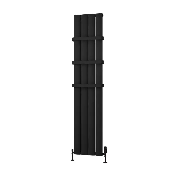 Eastbrook Malmesbury 1800 x 375 Aluminium Radiator Matt Black