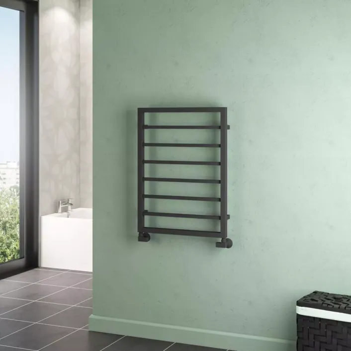Eastbrook Ryton 800 x 600mm. Towel Rail Matt Anthracite
