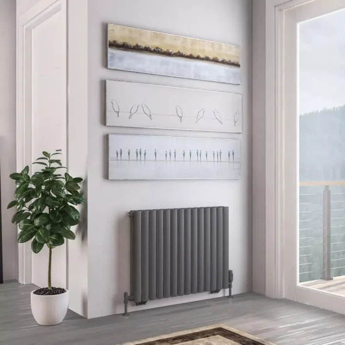 Eastbrook Tunstall Double 600 x 825 Radiator Matt Anthracite