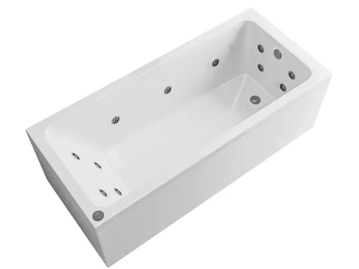 Eastbrook Portland 1700 x 750 x 440mm Single Ended 14 Jet Whirlpool Rectangular Beauforte Bath - White