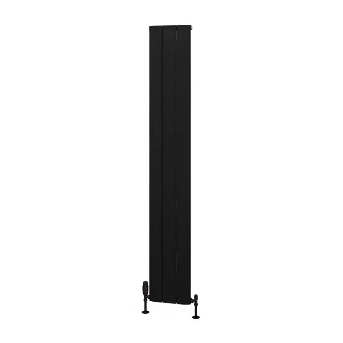 Eastbrook Withington 1800 x 280 Aluminium Radiator Matt Black