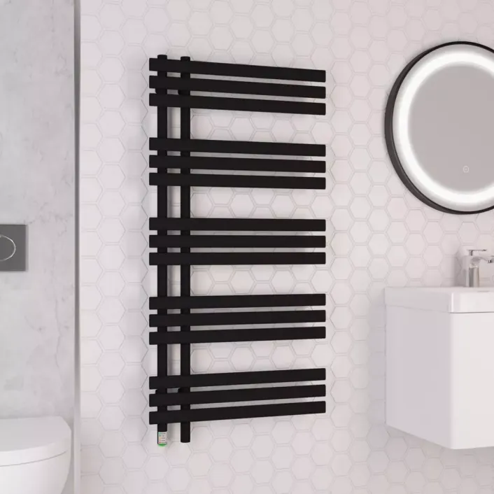 Eastbrook Loddon Dry Element Towel Rail 1200 x 600 Matt Black