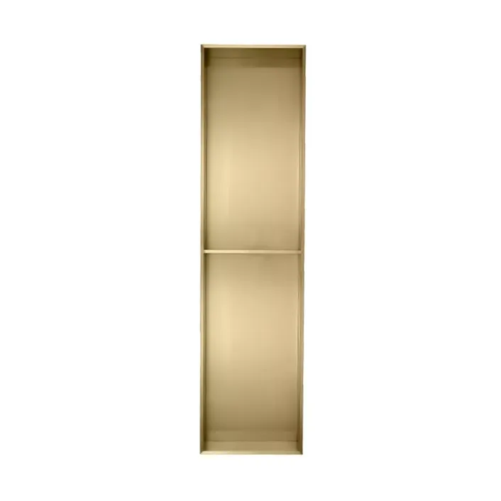 Eastbrook 1200 x 300mm Shower Niche with Shelf - Brushed Brass