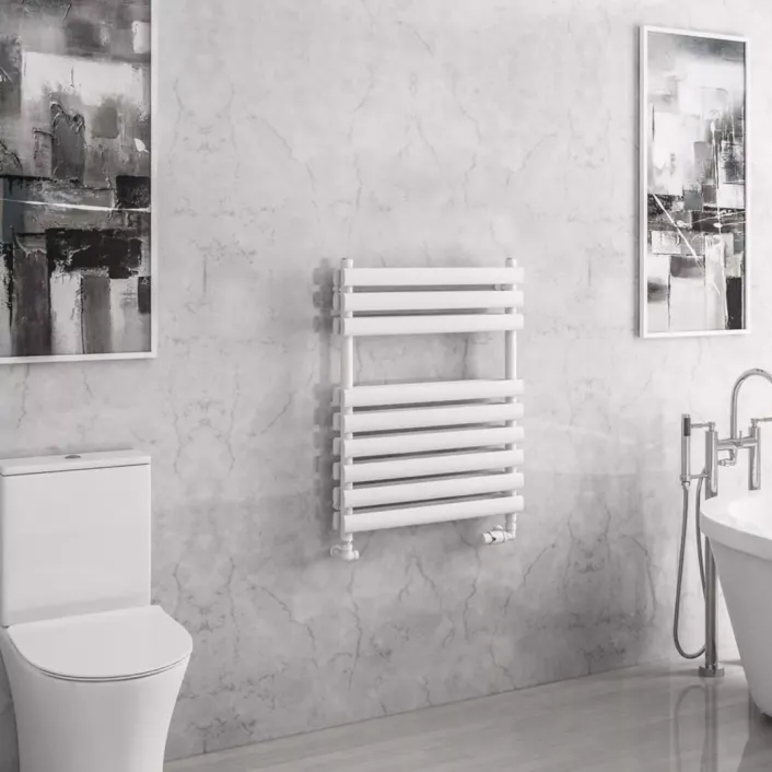 Eastbrook Tunstall Double 800 x 600 Towel Rail Matt White
