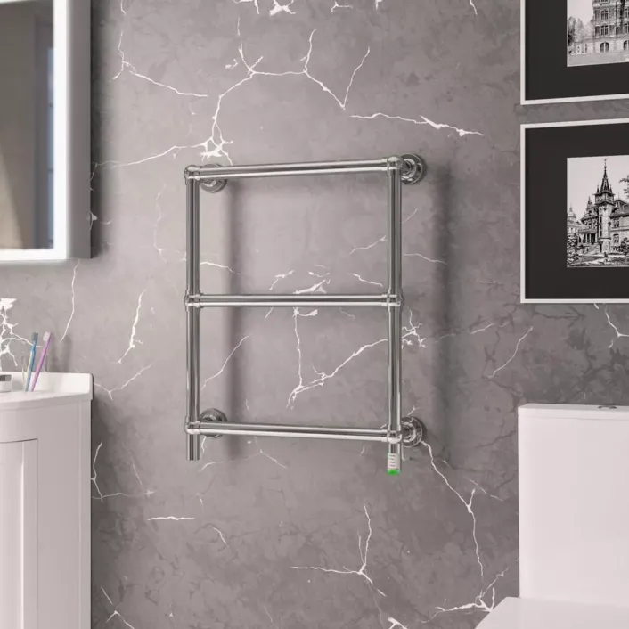 Eastbrook Kennet Dry Element Towel Rail 700 x 600 Chrome