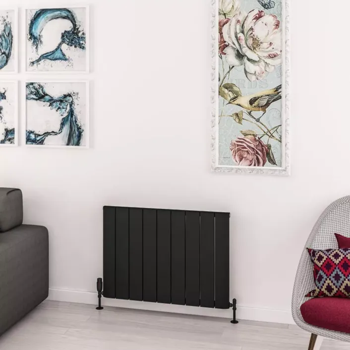 Eastbrook Withington 600 x 850 Aluminium Radiator Matt Black