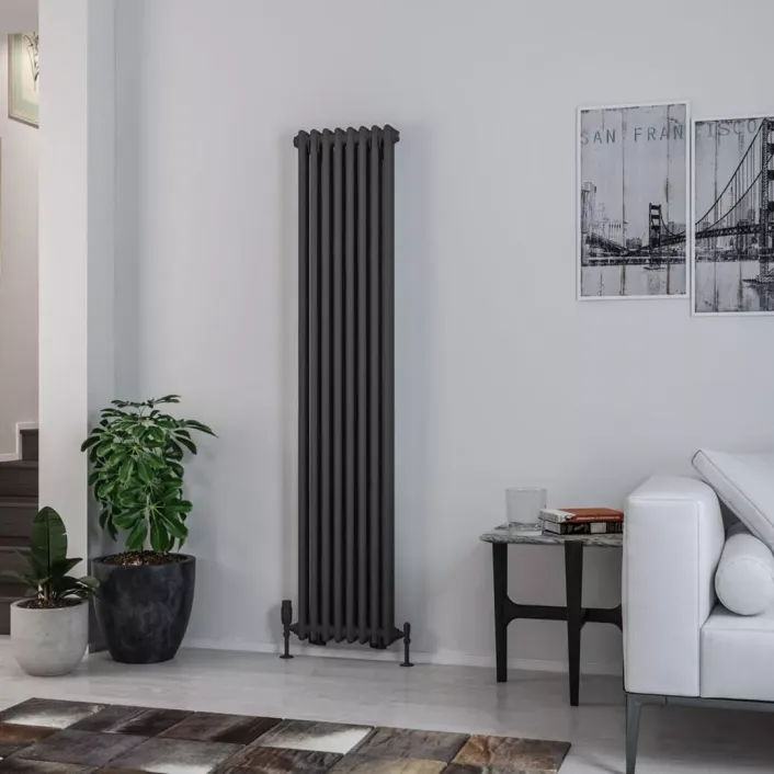 Eastbrook Rivassa 2 Column Rad. 1800x383mm Matt Anthracite