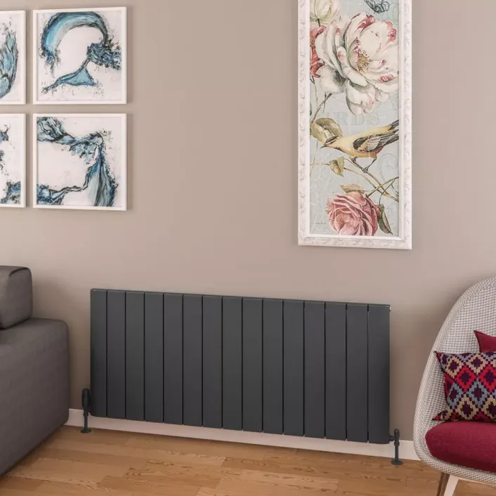 Eastbrook Withington 600 x 1420 Aluminium Radiator Matt Anthracite