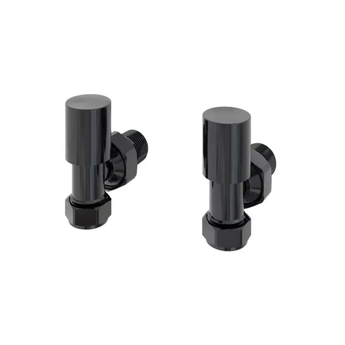 Eastbrook Angled Radiator Valve (Pair) Black Gold