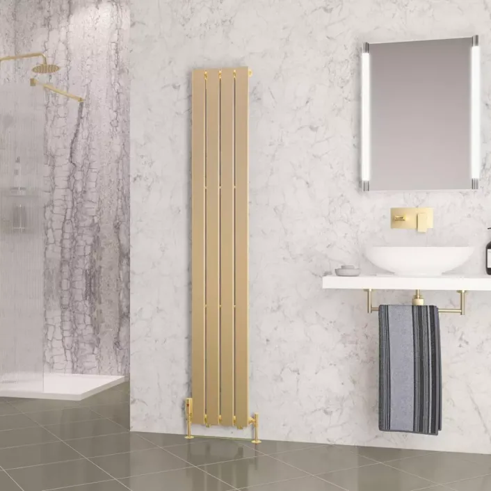 Eastbrook Warrington 1800 x 300 Radiator Type10 Brushed Brass