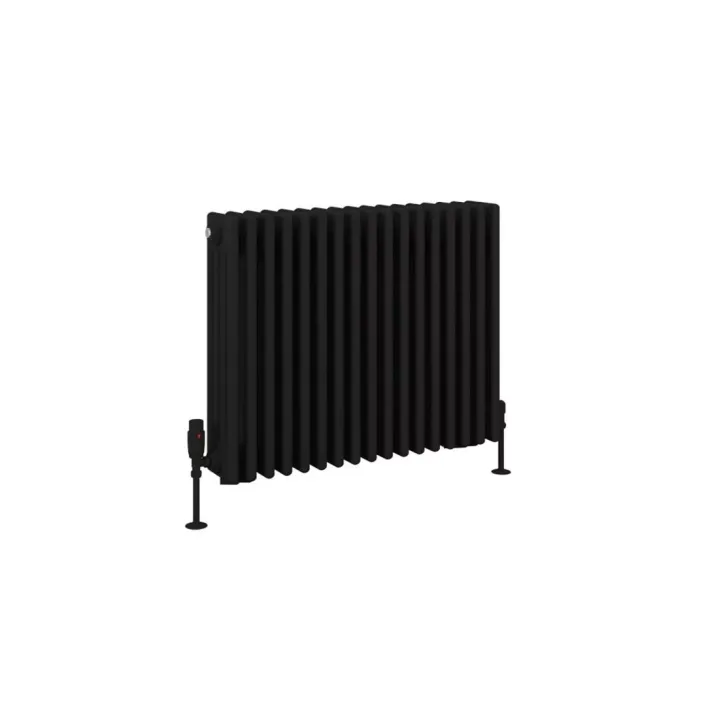 Eastbrook Rivassa 4 Column Radiator 600 x 785mm Matt Black