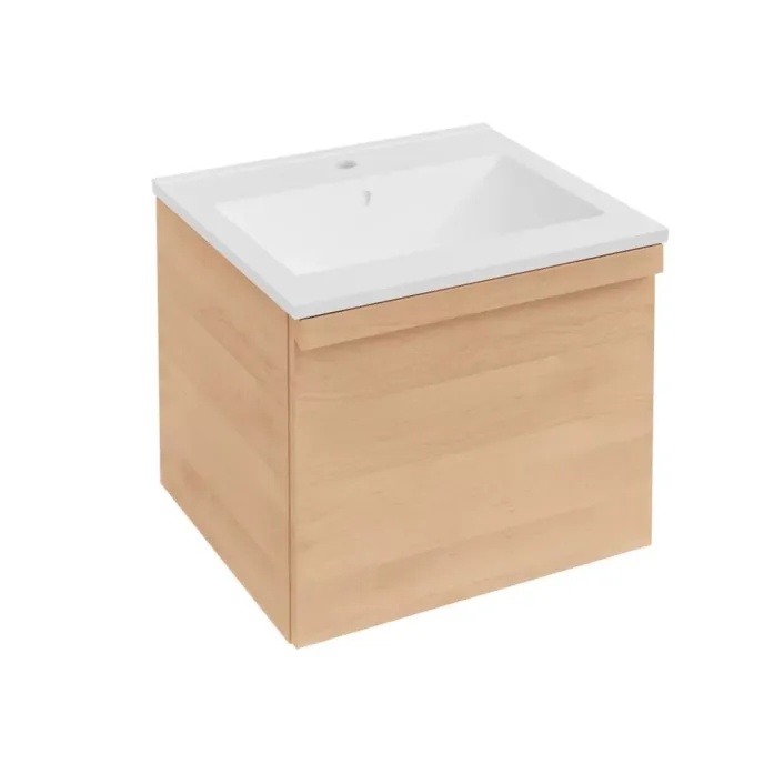 Eastbrook Kydbrook 500 Wall Hung Single Drawer Unit Light Oak