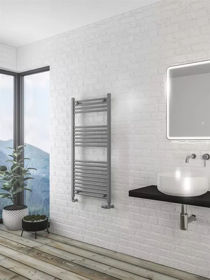 Eastbrook Wingrave 1200 x 600 Straight Multirail Matt Grey