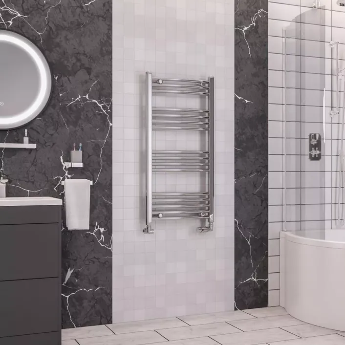 Eastbrook Wendover Curved Multirail 1000 x 500 Chrome