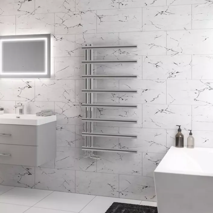 Eastbrook Marlow E-Style 1150 x 600 Towel Rail Chrome