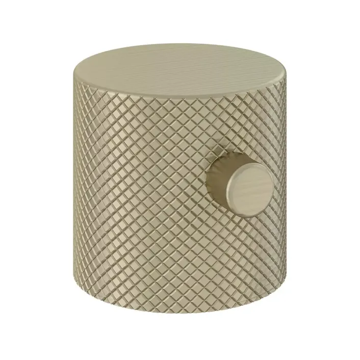 Eastbrook (Pair) Meriden Full Knurling Valve Handles with Round Lever for Meriden Telescopic Shower Sets - Brushed Brass