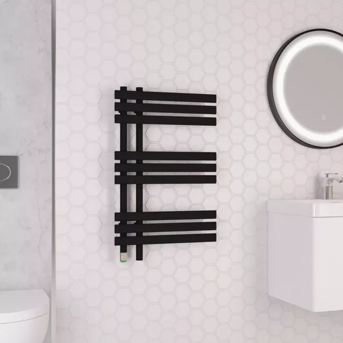 Eastbrook Loddon Dry Element Towel Rail 800 x 500 Matt Black