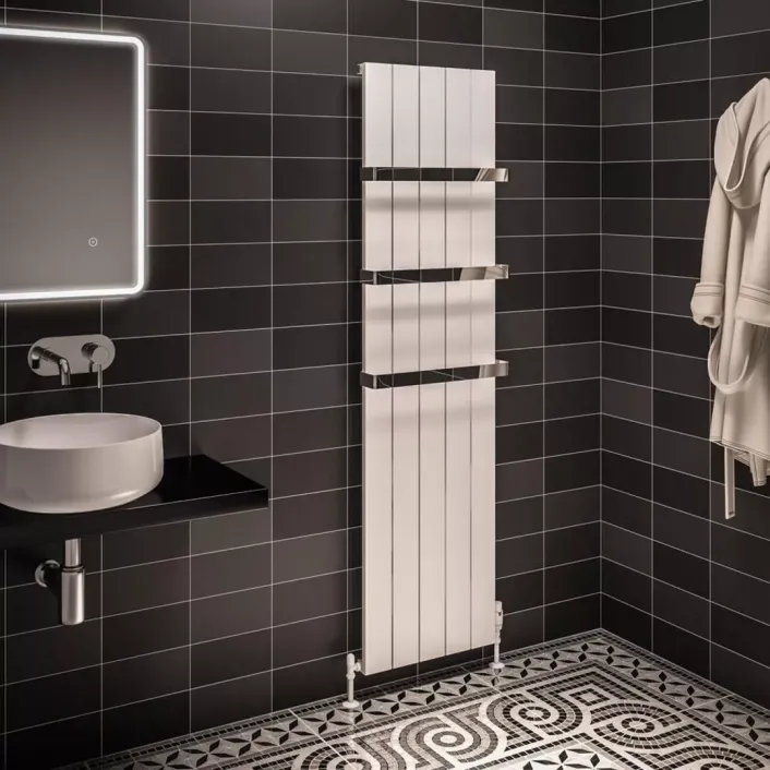 Eastbrook Rosano 1800 x 470 Aluminium Radiator Matt White