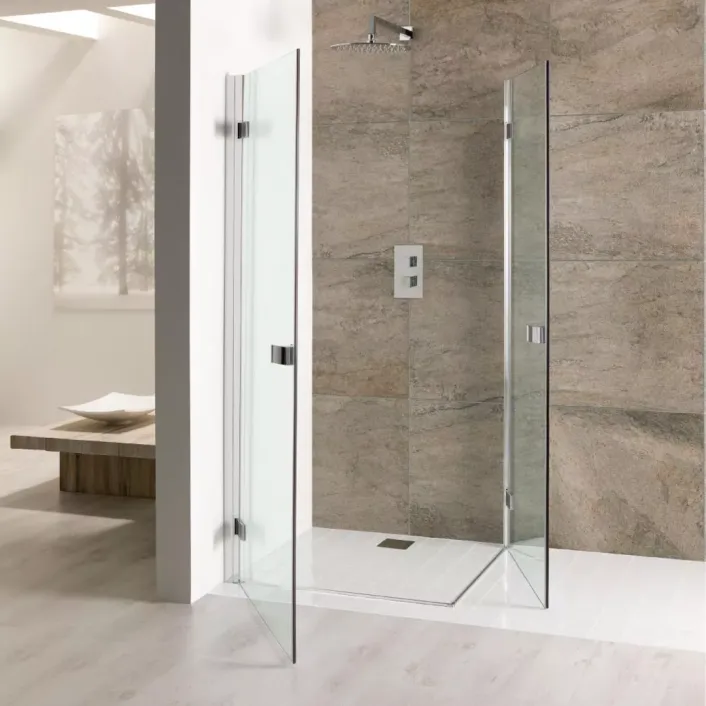 Eastbrook Volente 1850mm x 800mm Double Hinge Shower Door - Chrome Profiles